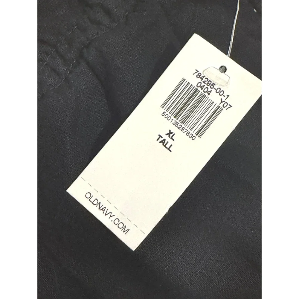 Old Navy Womens XL Tall Black Linen Blend Wide Leg Pants Comfort Waist NEW NWT